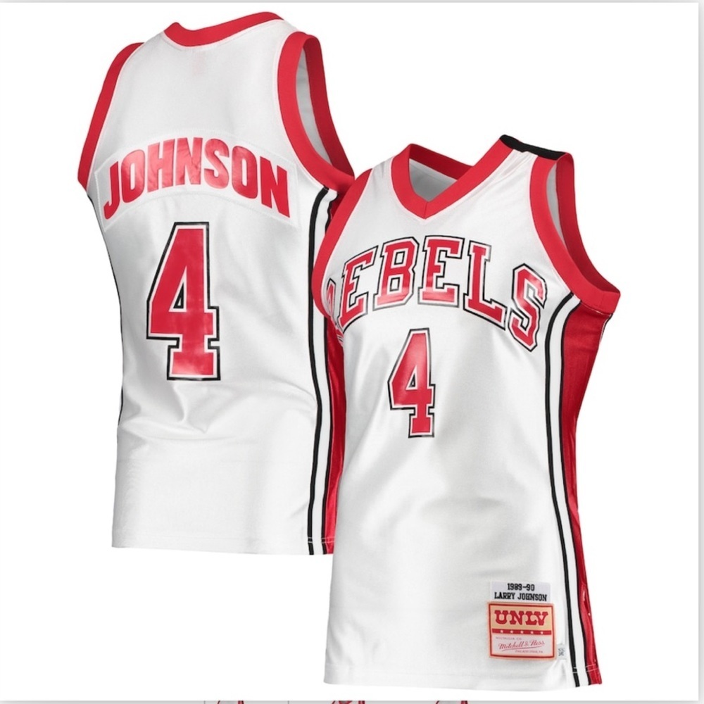 Larry Johnson UNLV Rebels Mitchell & Ness 1989-90 Authentic Throwback Jersey
